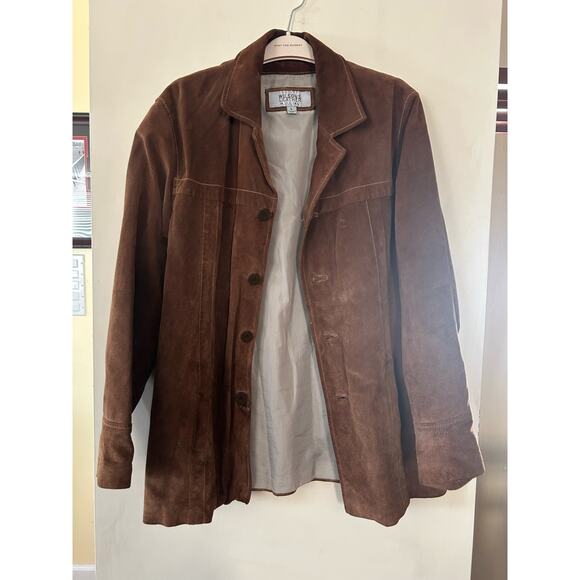 Wilsons Leather Vintage Y2K Brown Leather Suede M. Julian Jacket Size L Large - Picture 6 of 12